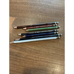 Lot of 7 VTG‎ Colored Pencils Col-Erase Mongol Artists Loft Cretacolor Royal